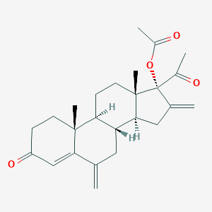 molecular formula C25H32O4 B129297 17-(Acetyloxy)-6,16-bis(methylene)pregn-4-ene-3,20-dione CAS No. 80097-73-0