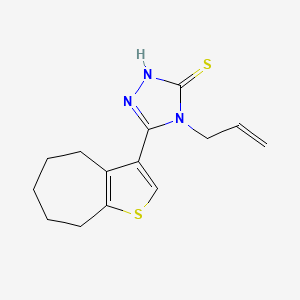 4-Allyl-5-(5,6,7,8-tetrahydro-4H-cyclohepta-[b]thien-3-yl)-4H-1,2,4-triazole-3-thiol