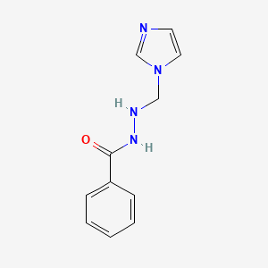 molecular formula C11H12N4O B12929727 N'-((1H-Imidazol-1-yl)methyl)benzohydrazide 
