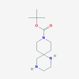 molecular formula C13H25N3O2 B12929743 tert-Butyl 1,4,9-triazaspiro[5.5]undecane-9-carboxylate 