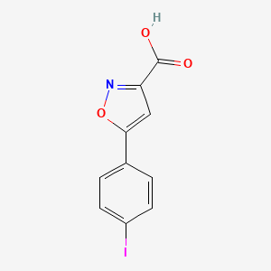 molecular formula C10H6INO3 B12929791 5-(4-Iodophenyl)isoxazole-3-carboxylic Acid 