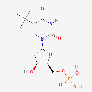 molecular formula C13H21N2O8P B12929806 5-tert-Butyl-2'-deoxyuridine 5'-(dihydrogen phosphate) CAS No. 64374-85-2