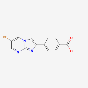 molecular formula C14H10BrN3O2 B12929810 Methyl 4-(6-bromoimidazo[1,2-a]pyrimidin-2-yl)benzoate CAS No. 944581-07-1