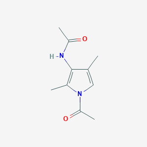 molecular formula C10H14N2O2 B12929930 N-(1-Acetyl-2,4-dimethyl-1H-pyrrol-3-yl)acetamide 