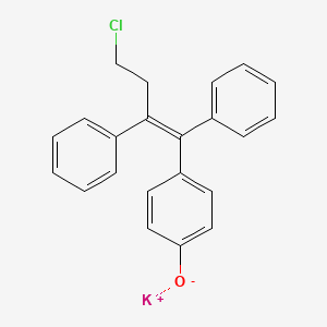 molecular formula C22H18ClKO B12929991 Potassium (Z)-4-(4-chloro-1,2-diphenylbut-1-en-1-yl)phenolate 