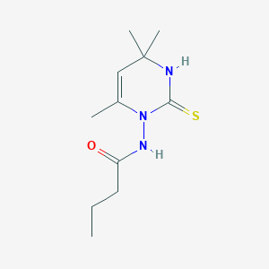 molecular formula C11H19N3OS B12930025 Butanamide, N-(3,4-dihydro-4,4,6-trimethyl-2-thioxo-1(2H)-pyrimidinyl)- CAS No. 58553-11-0
