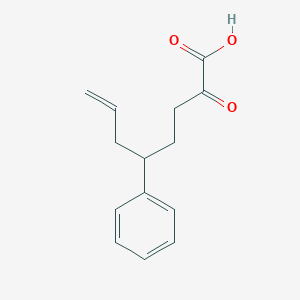 molecular formula C14H16O3 B12930044 2-Oxo-5-phenyloct-7-enoic acid 