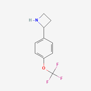 molecular formula C10H10F3NO B12930078 2-(4-(Trifluoromethoxy)phenyl)azetidine 
