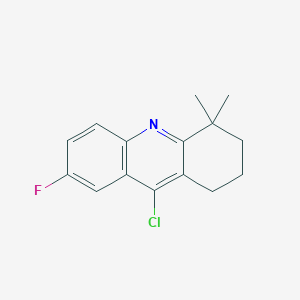 molecular formula C15H15ClFN B12930103 9-Chloro-7-fluoro-4,4-dimethyl-1,2,3,4-tetrahydroacridine 