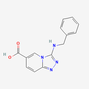 molecular formula C14H12N4O2 B1293011 3-(Benzylamino)[1,2,4]triazolo[4,3-a]pyridine-6-carboxylic acid CAS No. 1119452-12-8