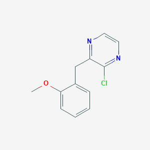 molecular formula C12H11ClN2O B1293013 2-Chloro-3-(2-methoxybenzyl)pyrazine CAS No. 1119450-87-1