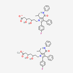 molecular formula C66H68CaF2N4O10+ B12930151 Calcium 7-(2-(4-fluorophenyl)-5-isopropyl-3-phenyl-4-(phenylcarbamoyl)-1H-pyrrol-1-yl)-3,5-dihydroxyheptanoate 