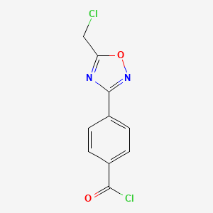 molecular formula C10H6Cl2N2O2 B1293016 4-[5-(氯甲基)-1,2,4-噁二唑-3-基]苯甲酰氯 CAS No. 1119450-88-2
