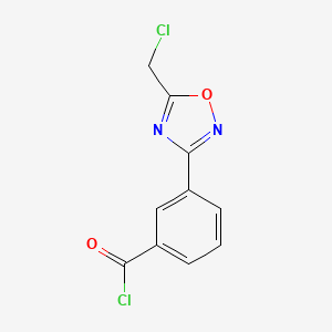 molecular formula C10H6Cl2N2O2 B1293017 3-[5-(氯甲基)-1,2,4-噁二唑-3-基]苯甲酰氯 CAS No. 1119452-71-9