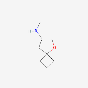 molecular formula C8H15NO B12930192 N-Methyl-5-oxaspiro[3.4]octan-7-amine 