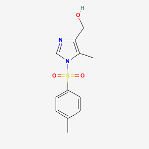 molecular formula C12H14N2O3S B12930197 [5-Methyl-1-(4-methylbenzene-1-sulfonyl)-1H-imidazol-4-yl]methanol CAS No. 83352-66-3