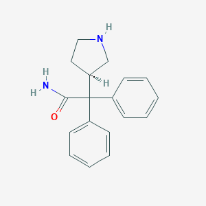 molecular formula C18H20N2O B129302 2,2-diphenyl-2-[(3R)-pyrrolidin-3-yl]acetamide CAS No. 134002-27-0