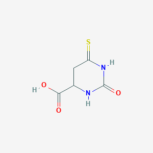 molecular formula C5H6N2O3S B12930334 4-Pyrimidinecarboxylic acid, hexahydro-2-oxo-6-thioxo- CAS No. 114832-70-1