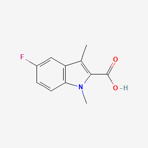 molecular formula C11H10FNO2 B1293035 5-fluoro-1,3-dimethyl-1H-indole-2-carboxylic acid CAS No. 854531-33-2