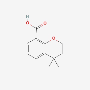 molecular formula C12H12O3 B12930352 Spiro[chromane-4,1'-cyclopropane]-8-carboxylic acid 
