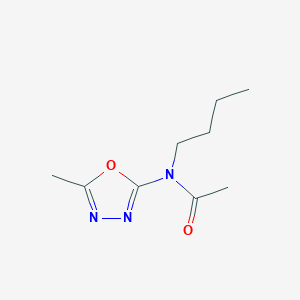 molecular formula C9H15N3O2 B12930375 N-Butyl-N-(5-methyl-1,3,4-oxadiazol-2-yl)acetamide CAS No. 62347-66-4