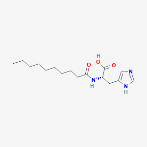 molecular formula C16H27N3O3 B12930383 N-Decanoyl-L-histidine CAS No. 55258-10-1