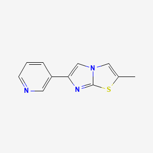 molecular formula C11H9N3S B12930384 Imidazo[2,1-b]thiazole, 2-methyl-6-(3-pyridinyl)- CAS No. 96911-77-2