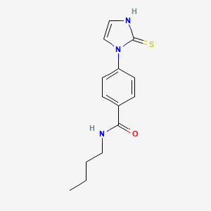 molecular formula C14H17N3OS B12930466 N-butyl-4-(2-thioxo-2,3-dihydro-1H-imidazol-1-yl)benzamide CAS No. 95234-91-6