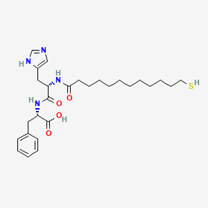 molecular formula C27H40N4O4S B12930472 N-(12-Sulfanyldodecanoyl)-L-histidyl-L-phenylalanine CAS No. 828295-65-4