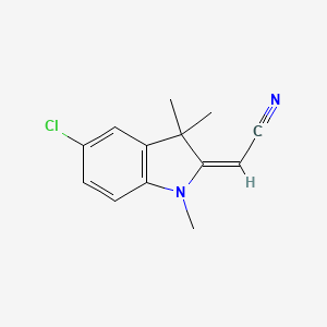 molecular formula C13H13ClN2 B12930482 2-(5-Chloro-1,3,3-trimethylindolin-2-ylidene)acetonitrile 