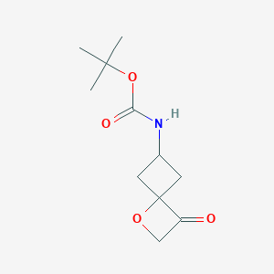 molecular formula C11H17NO4 B12930530 tert-Butyl (3-oxo-1-oxaspiro[3.3]heptan-6-yl)carbamate 