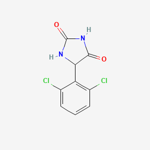 molecular formula C9H6Cl2N2O2 B12930592 5-(2,6-Dichlorophenyl)imidazolidine-2,4-dione CAS No. 64464-11-5