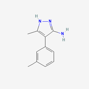 molecular formula C11H13N3 B1293075 3-methyl-4-(3-methylphenyl)-1H-pyrazol-5-amine CAS No. 1239130-22-3