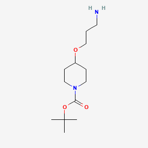 molecular formula C13H26N2O3 B1293076 Tert-butyl 4-(3-aminopropoxy)piperidine-1-carboxylate CAS No. 771572-33-9