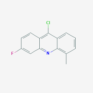 molecular formula C14H9ClFN B12930802 9-Chloro-3-fluoro-5-methylacridine CAS No. 88914-95-8