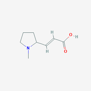 molecular formula C8H13NO2 B12930809 3-(1-Methylpyrrolidin-2-yl)acrylic acid 