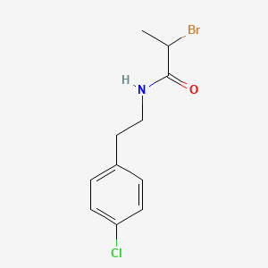molecular formula C11H13BrClNO B1293083 2-bromo-N-[2-(4-chlorophenyl)ethyl]propanamide CAS No. 1119450-46-2