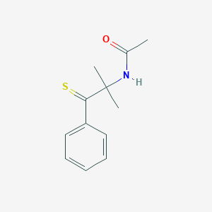 molecular formula C12H15NOS B12930845 N-(2-Methyl-1-phenyl-1-sulfanylidenepropan-2-yl)acetamide CAS No. 89873-94-9
