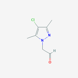 molecular formula C7H9ClN2O B1293106 (4-Chloro-3,5-dimethyl-1H-pyrazol-1-yl)-acetaldehyde CAS No. 1015939-58-8