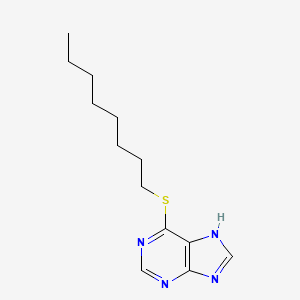molecular formula C13H20N4S B12931093 6-(Octylthio)purine CAS No. 6974-89-6