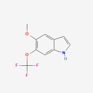 molecular formula C10H8F3NO2 B12931140 5-Methoxy-6-(trifluoromethoxy)-1H-indole 