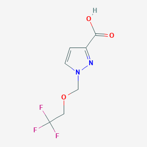 molecular formula C7H7F3N2O3 B1293123 1-[(2,2,2-trifluoroethoxy)methyl]-1H-pyrazole-3-carboxylic acid CAS No. 1170070-40-2