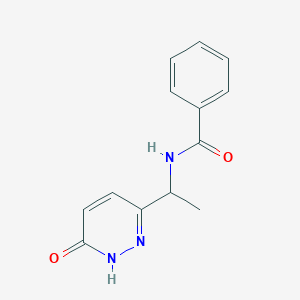 molecular formula C13H13N3O2 B12931248 N-(1-(6-Oxo-1,6-dihydropyridazin-3-yl)ethyl)benzamide CAS No. 68219-76-1