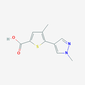molecular formula C10H10N2O2S B1293128 4-methyl-5-(1-methyl-1H-pyrazol-4-yl)thiophene-2-carboxylic acid CAS No. 1171535-15-1