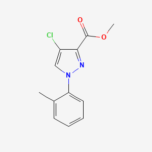 molecular formula C12H11ClN2O2 B12931286 Methyl 4-chloro-1-(o-tolyl)-1H-pyrazole-3-carboxylate 