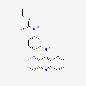 molecular formula C23H21N3O2 B12931304 Ethyl (3-((4-methylacridin-9-yl)amino)phenyl)carbamate CAS No. 655238-87-2