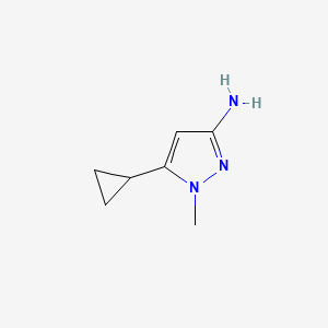 molecular formula C7H11N3 B1293133 5-cyclopropyl-1-methyl-1H-pyrazol-3-amine CAS No. 1170238-67-1