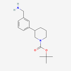 molecular formula C17H26N2O2 B12931338 tert-Butyl 3-(3-(aminomethyl)phenyl)piperidine-1-carboxylate 