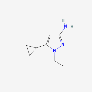 molecular formula C8H13N3 B1293134 5-cyclopropyl-1-ethyl-1H-pyrazol-3-amine CAS No. 1172529-33-7