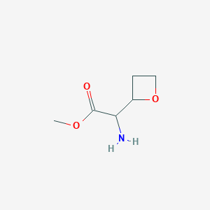 molecular formula C6H11NO3 B12931387 Methyl 2-amino-2-(oxetan-2-yl)acetate 